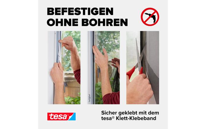 Actual product image tesa Insect screen STANDARD for windows, with Velcro tape, without drilling (150 x 180 cm)