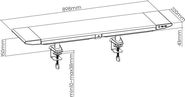Produktbild myWall Hyper Gaming Monitor Rack (Tisch, 54.72", 10 kg)