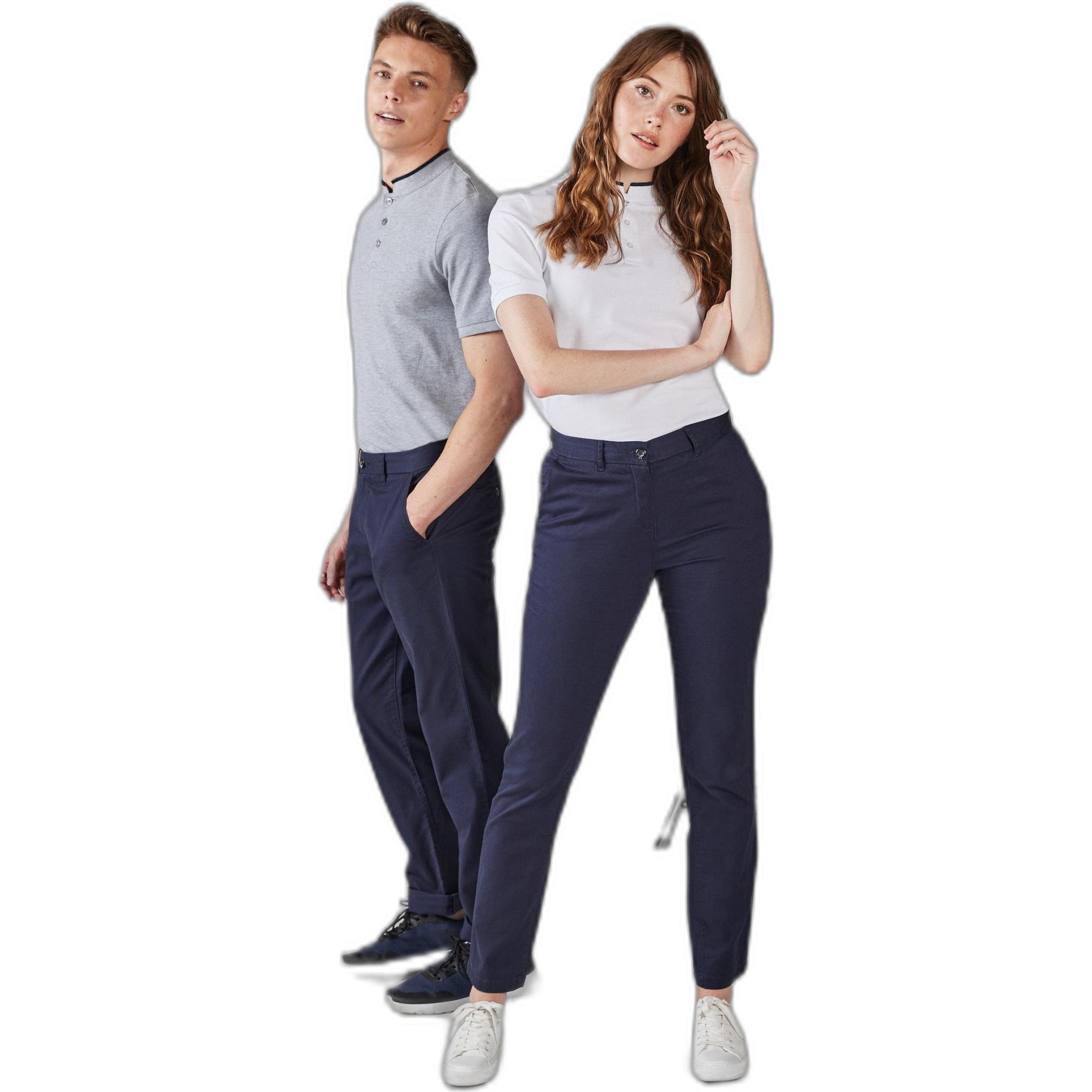Front Row, Herren, Hosen, Stretchige Chinohose, Blau, (XL)