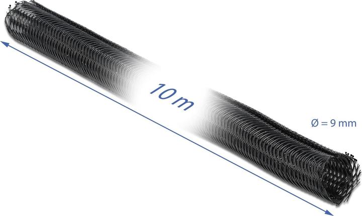 Image du produit Delock Conduit de câbles 10mx9mm, à fermeture automatique (Gaines pour câbles, 1000 cm)