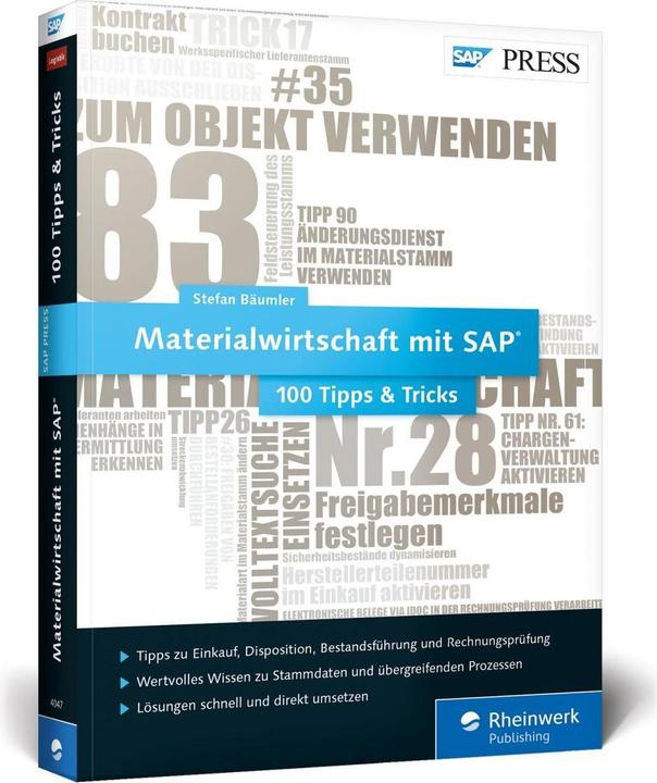 Actual product image Materialwirtschaft mit SAP 100 Tipps & Tricks (German, Stefan Bäumler, 2016)