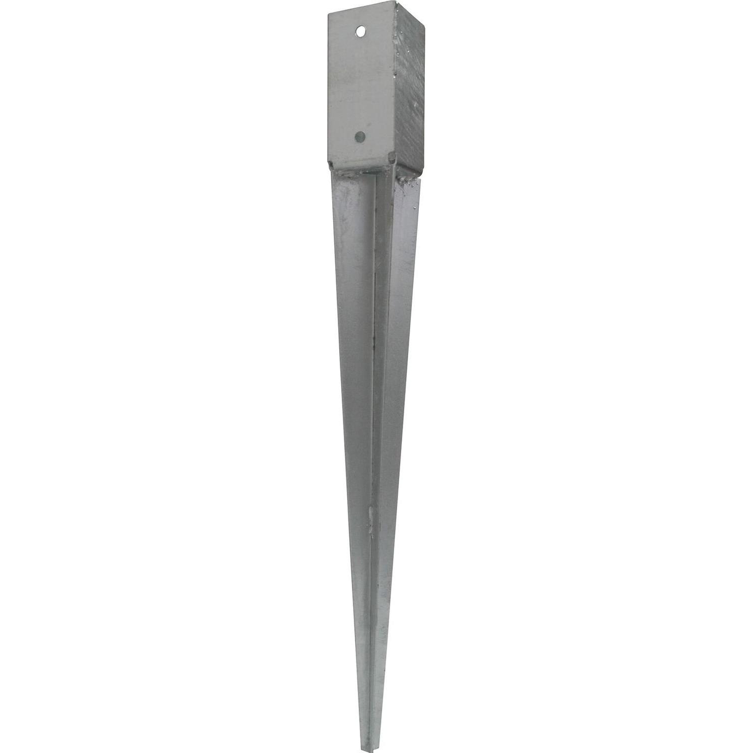 Simpson Sst, Baubeschläge + Holzverbinder, Simpson Einschlagbodenhülse 100x100x750mm Bodenhülse Stahl feuerverzinkt (1 S...