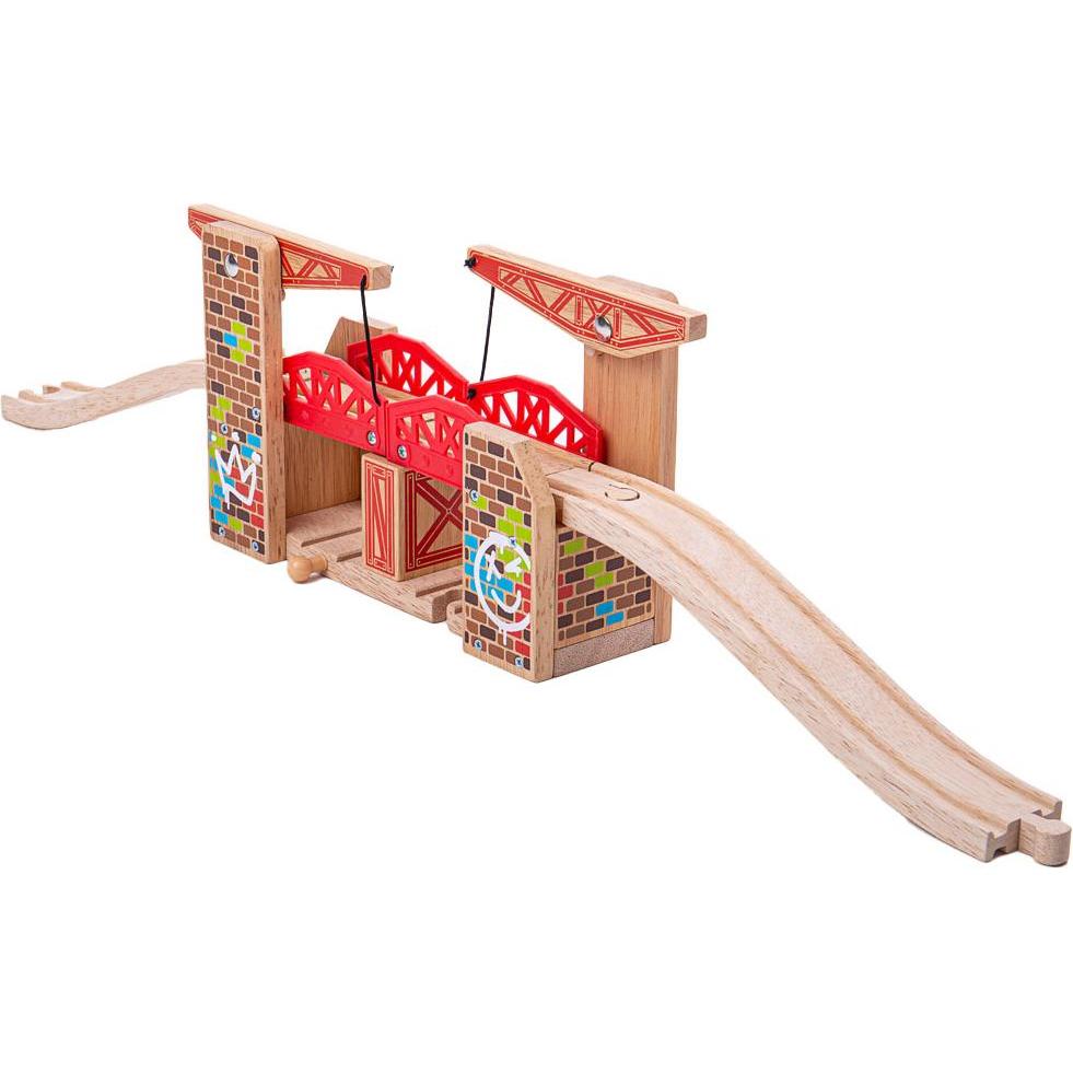 Thumbnail - Bigjigs Holzschienen Doppelhubbrücke Graffiti