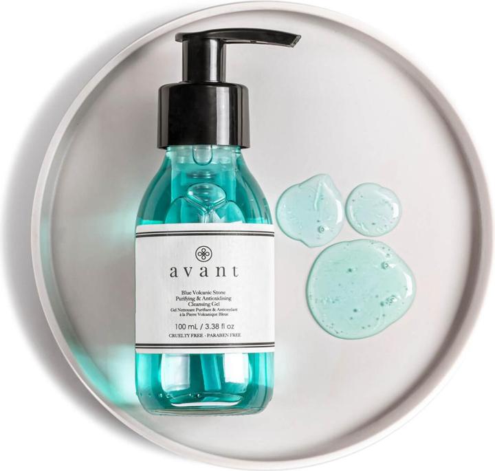 Immagine prodotto Avant Skincare - Gel detergente alla pietra vulcanica blu con antiossidanti (Salviette detergenti per il viso)