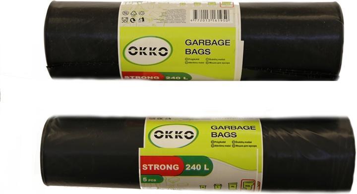 Actual product image Okko Garbage Bags Strong 240l 5pcs (5 x, 240 l)
