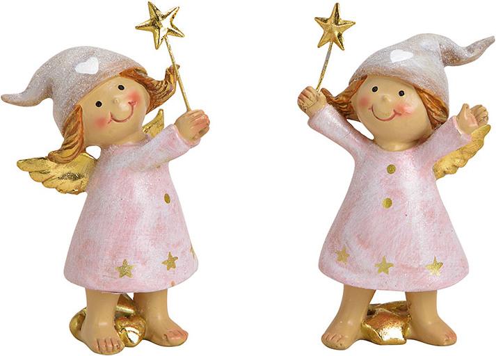 CreaDiva Engel mit Glitter Pink/Rosa