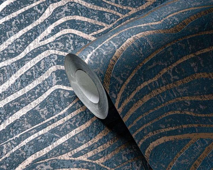 Produktbild AS Creation VINYLTAPETE VLIESBASIS 395074 BLAUE WELLE (12)