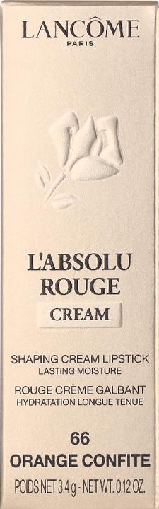 Actual product image Lancôme L'Absolu Rouge Cream 66-Orange-Confite (66-Orange-Confite)