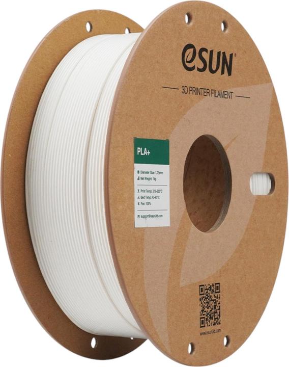 Produktbild eSUN PLA+ Milky Weiss Filament 1.75mm 1Kg (PLA+, 1.75 mm, 1000 g, Weiss)