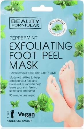 Beauty Formulas Schönheitsformeln Peeling Peeling Fussmaske mit Minzpfeffer, 1 Paar (Fussmaske)