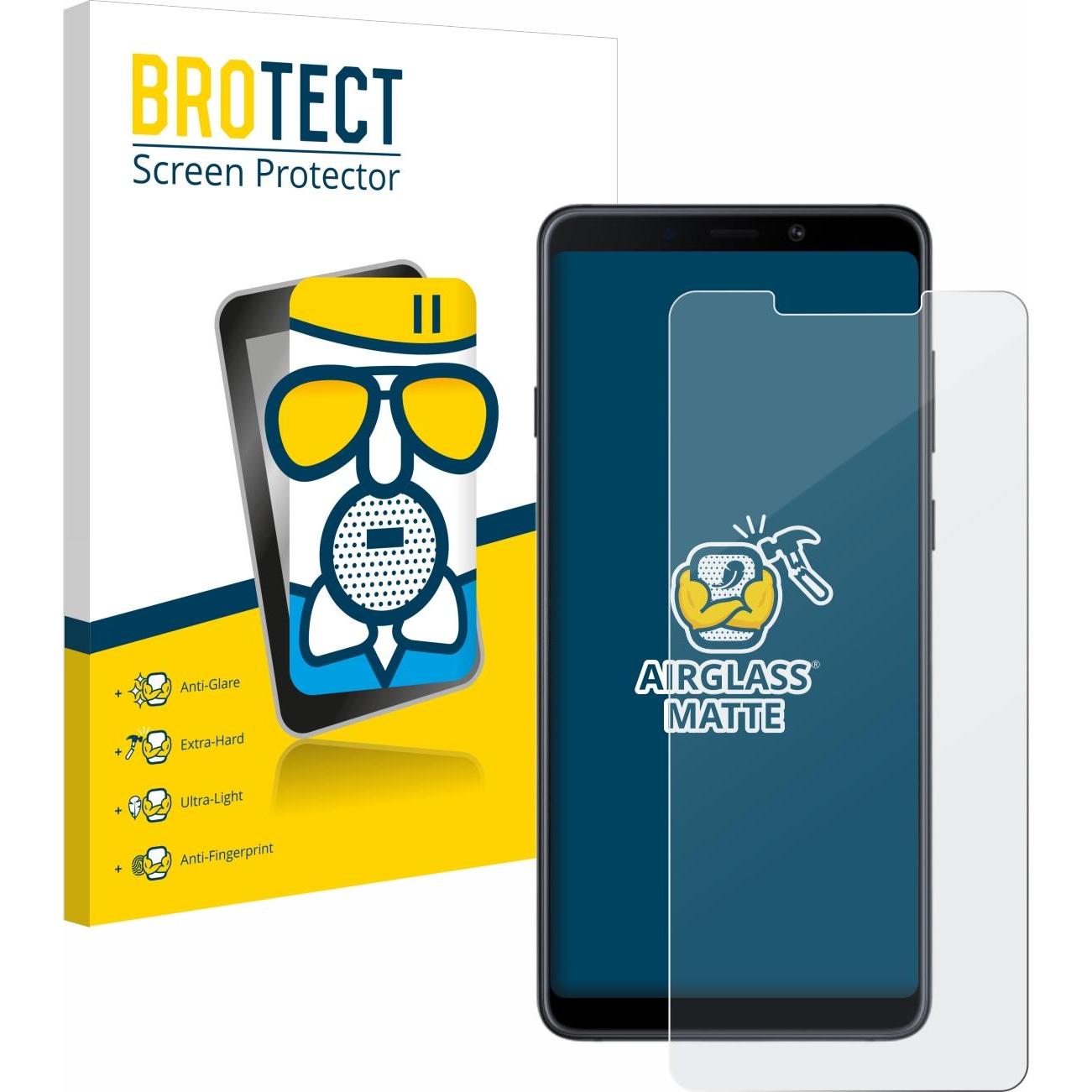 BROTECT AirGlass Panzerglasfolie Matt (1 Stück, Samsung Galaxy A9 (2018)), Smartphone Schutzfolie, Grau