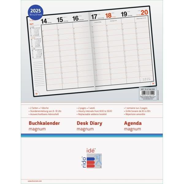 Actual product image Rido Idé Book calendar model magnum (2025) (Hardcover, German)