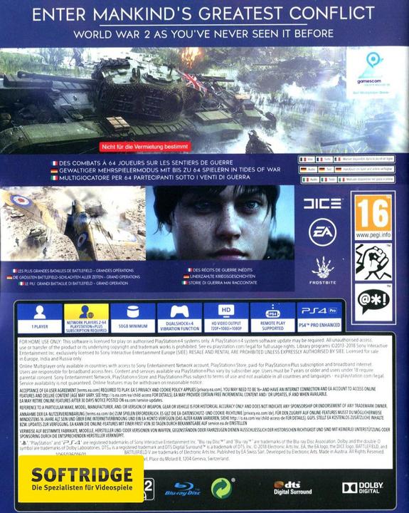 Immagine prodotto EA Games Battlefield V (PS4, Multilingue)