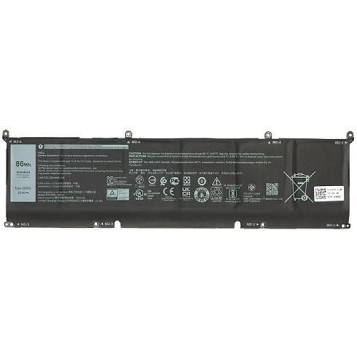 Dell BTRY,PRI,86WHR,6C,LITH,SMP (6 Zellen), Notebook Akku, Schwarz