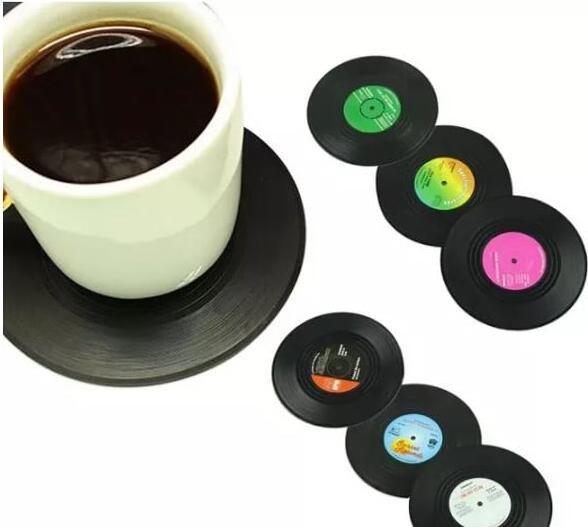 Produktbild JTI Untersetzer - Retro-Vinyl-Schallplatte (6x, Glasuntersetzer)