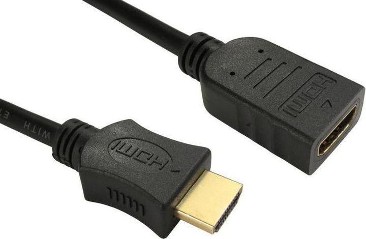 Actual product image RS PRO 4K Male HDMI to Female HDMI Cable, 2m (2 m, HDMI)