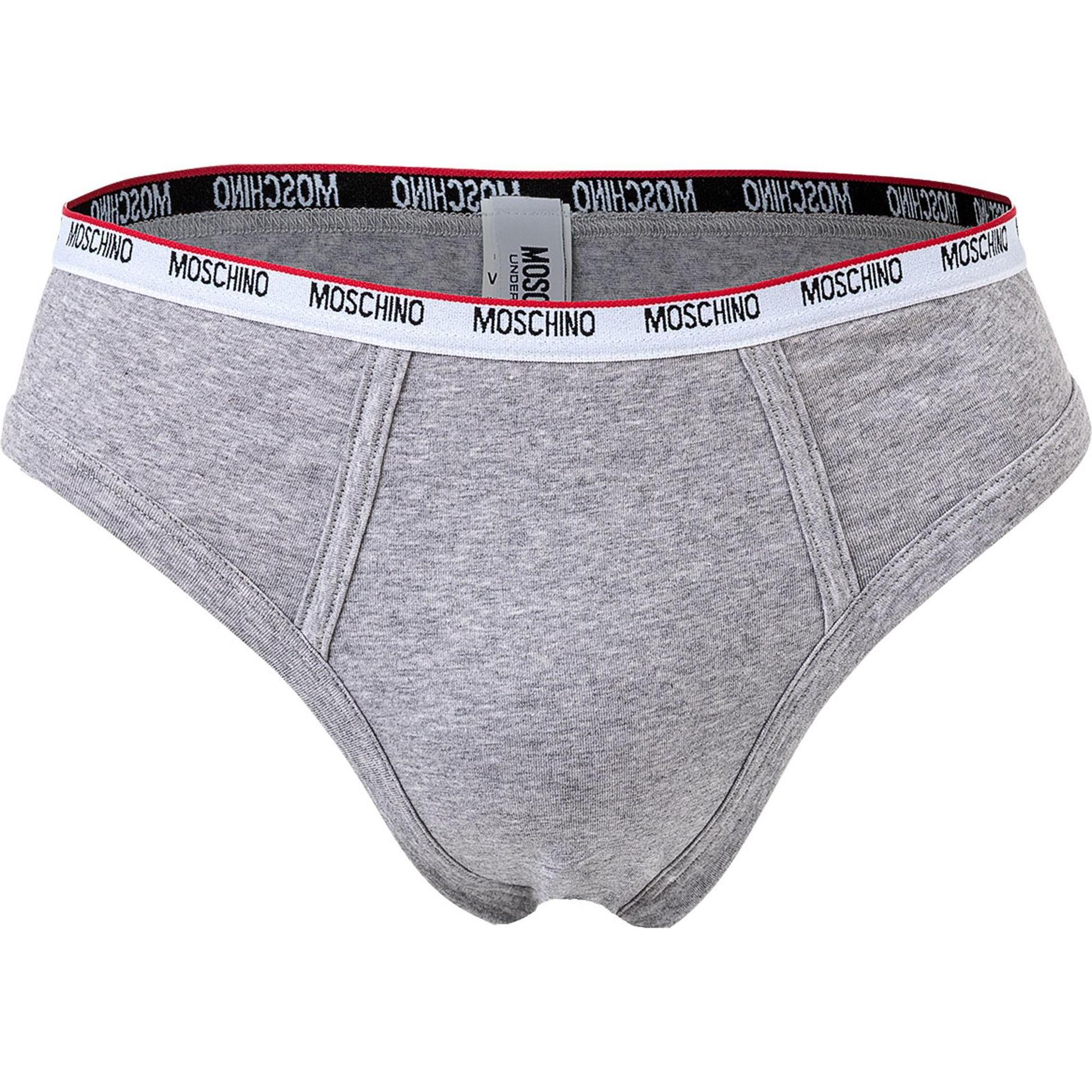 Thumbnail - Moschino, Herren, Unterhosen, Slip Casual Bequem sitzend, Grau, (XL, 2er Pack)