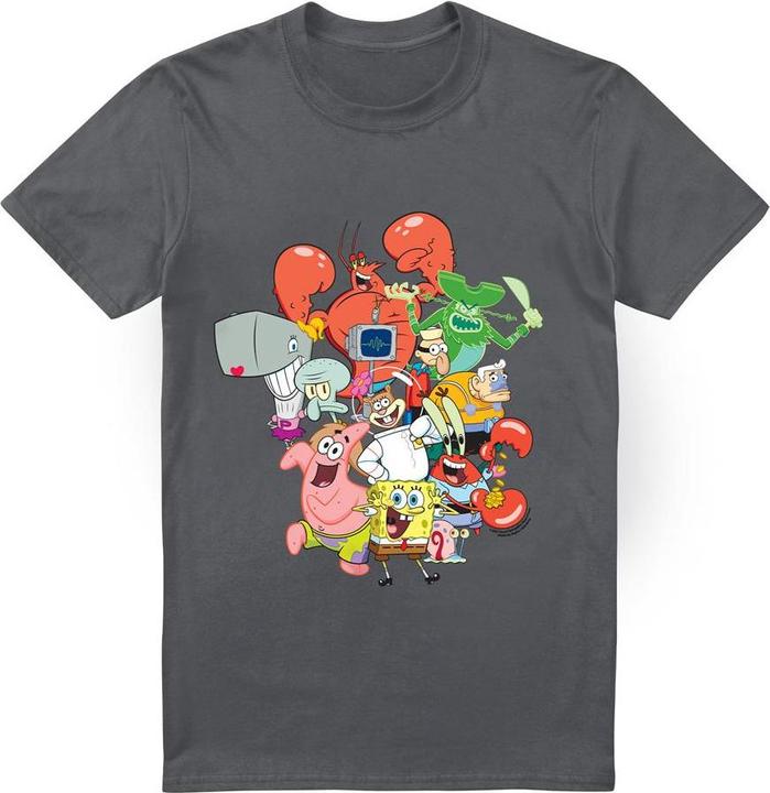 Immagine prodotto Spongebob Squarepants The Whole Gang Maglietta Uomo (4XL)