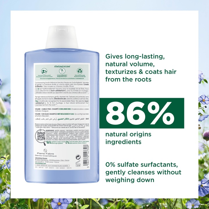 Immagine prodotto Klorane Volume (400 ml, Shampoo liquido)