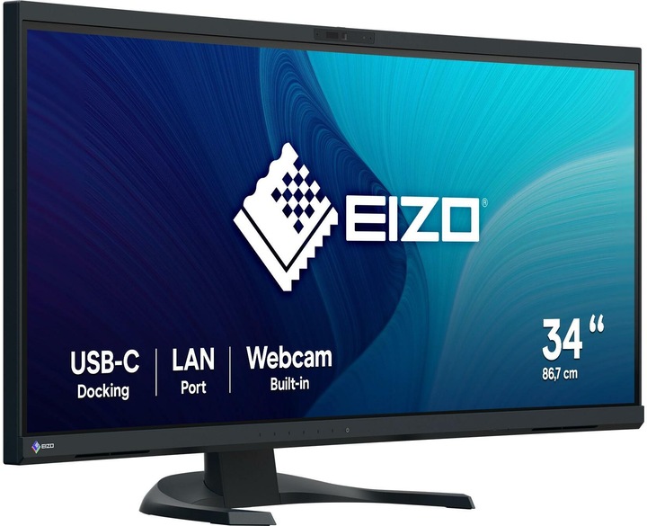 Actual product image Eizo 86.7cm (34.1") EV3450XC-BK 21:9 4K 2xHDMI+DP+USB-C Curv (3440 x 1440 pixels, 34.10")