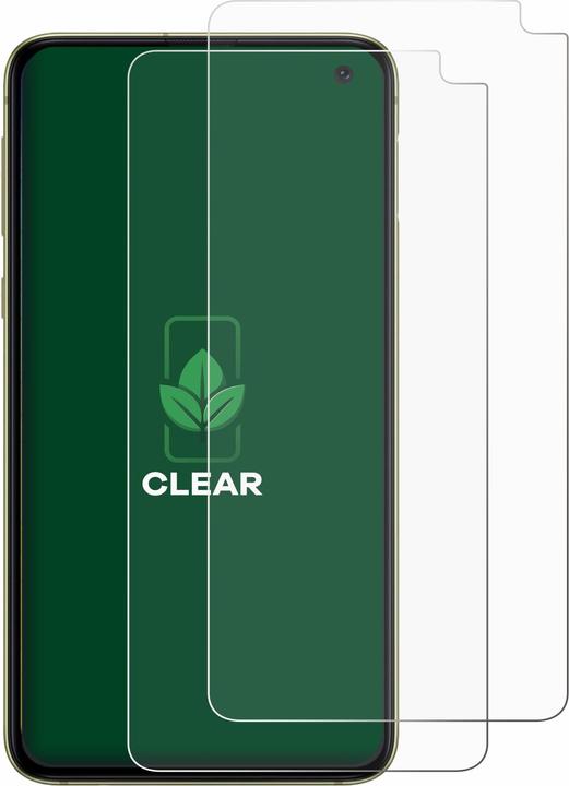 Produktbild ScreenLeaf Schutzfolie nachhaltiger Displayschutz Displayschutzfolie Folie Klar Transparent (2 Stück, Samsung Galaxy S10e)