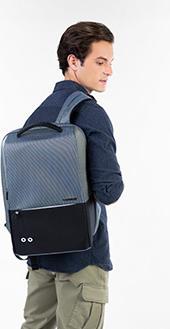 Actual product image Bestlife NEOTON 2.0 plastic laptop backpack black/grey up to 39.6 cm (15.6 inch)