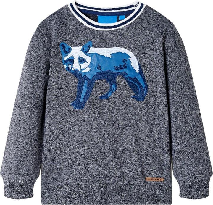 Immagine prodotto VidaXL Felpa da bambino blu navy melange 92,Materiale: 80 (92)