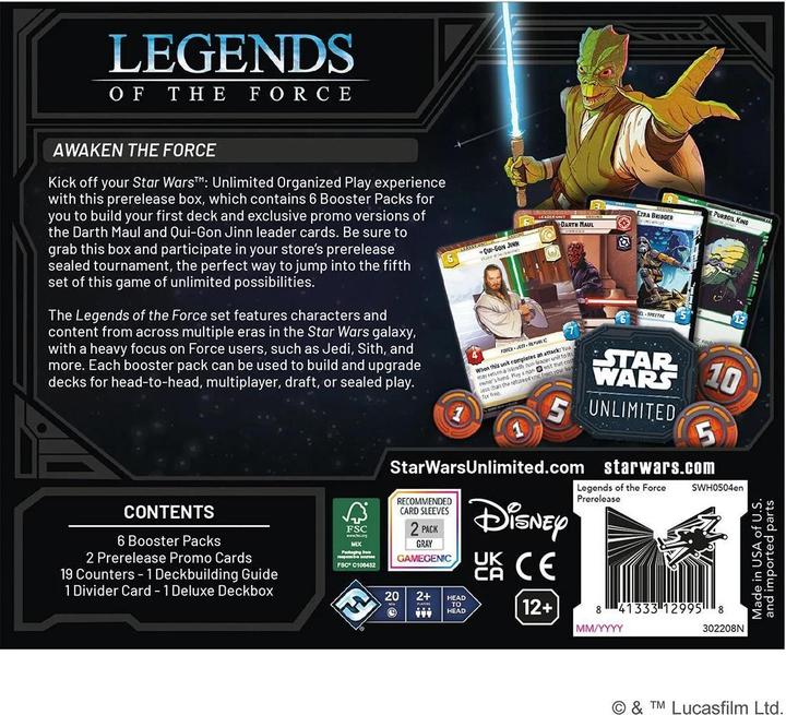 Produktbild FFG Star Wars Unlimited - Legends of the Force (Englisch, Box Set & Collection)