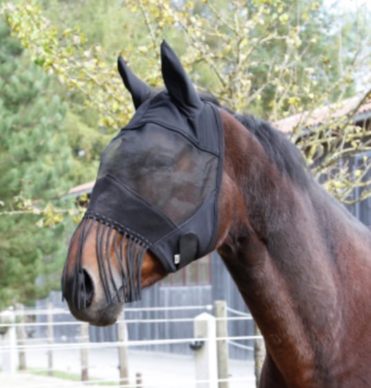 Actual product image Kerbl Fly mask with ear protection and nylon cords
