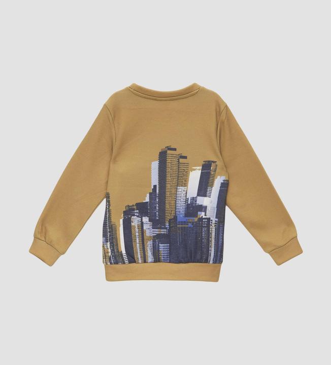 Produktbild s.Oliver Sweatshirt Sweatshirt mit Print und Rippbündchen (140)