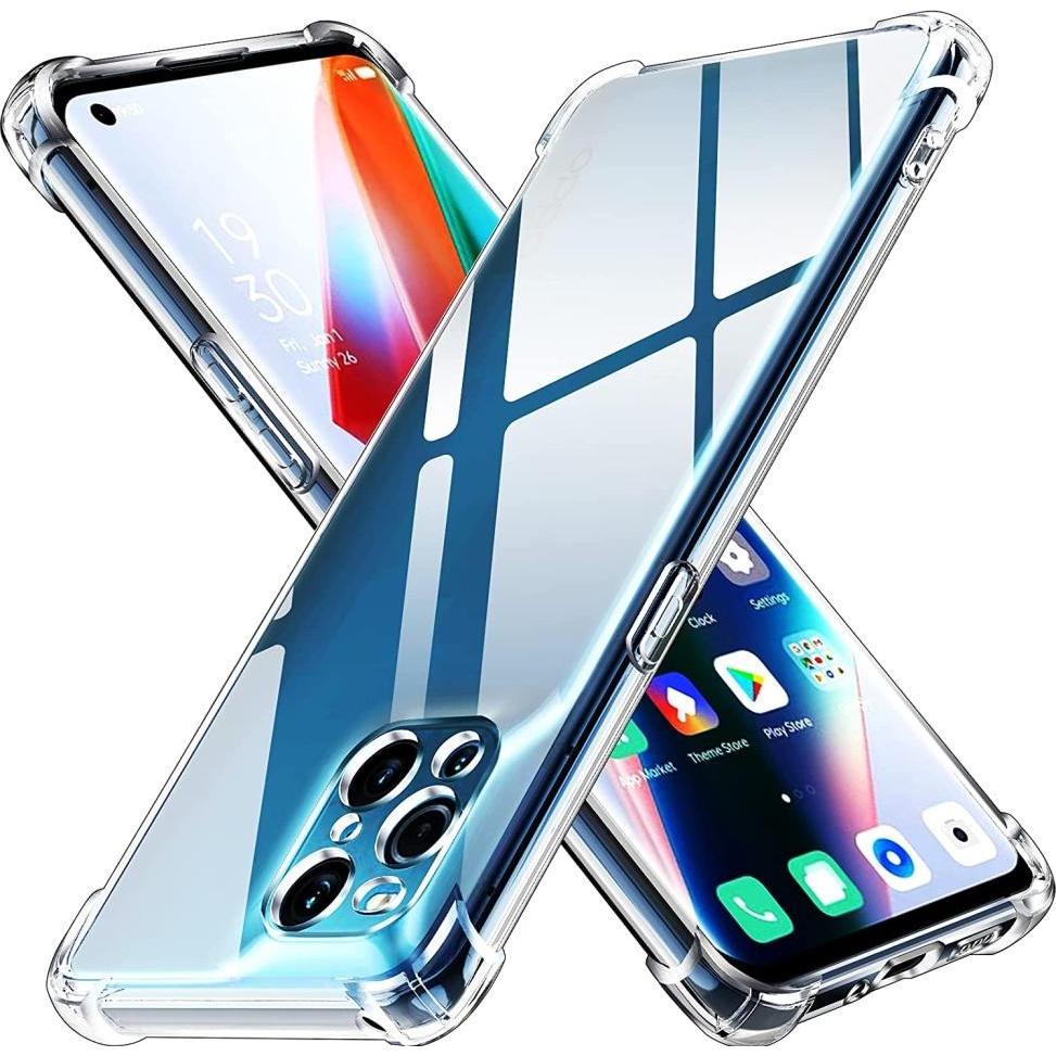 Screenguard Oppo Find X3 Pro Hülle Crystal Soft Airbag Bumper (Oppo Find X3 Pro), Smartphone Hülle, Transparent