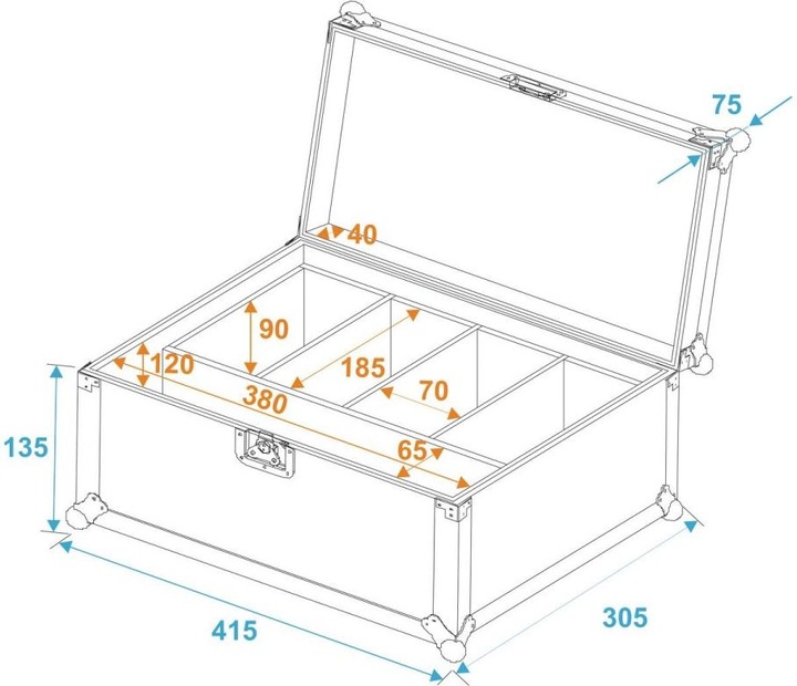 Produktbild Roadinger Flight 4x AKKU Flat Light Serie (Universal)