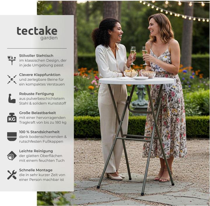 Actual product image tectake Bar table (Ø 80 x 110 cm)