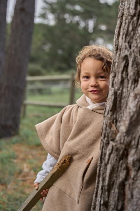 Image du produit Cloby Teddy Poncho Brown