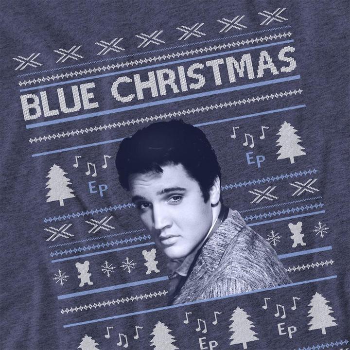 Produktbild Elvis Blue Ugly Christmas TShirt (S)