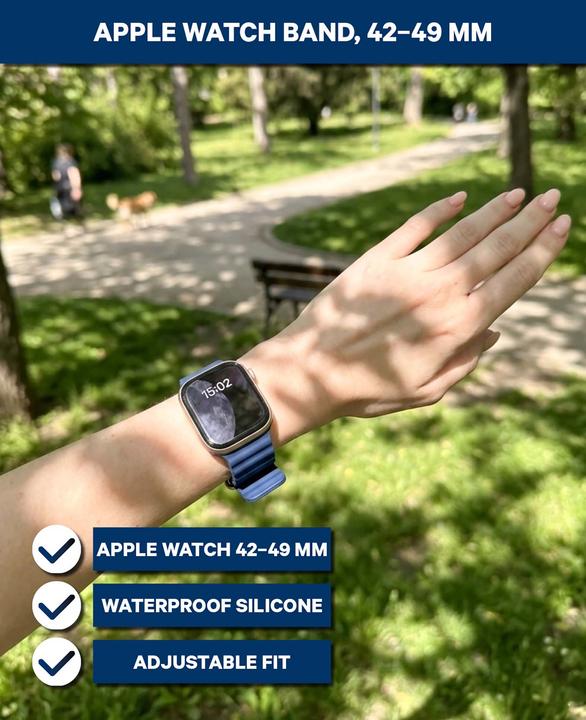 Actual product image Deltalabs Apple Watch Armband - Wellenform (Silicone)