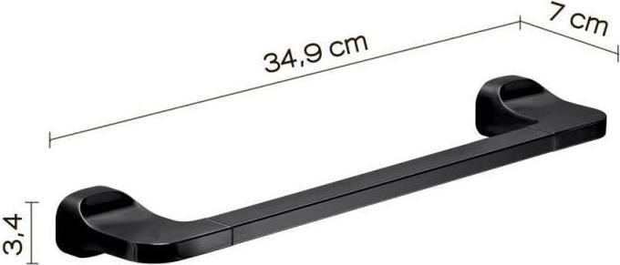 Productafbeelding Domoletti Amalfi Handdoekhouder 35 cm Mat Zwart