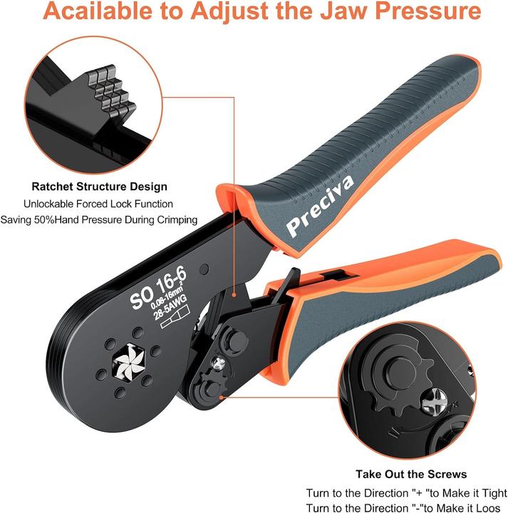 Actual product image Preciva Crimping pliers CP80001 (210 mm)