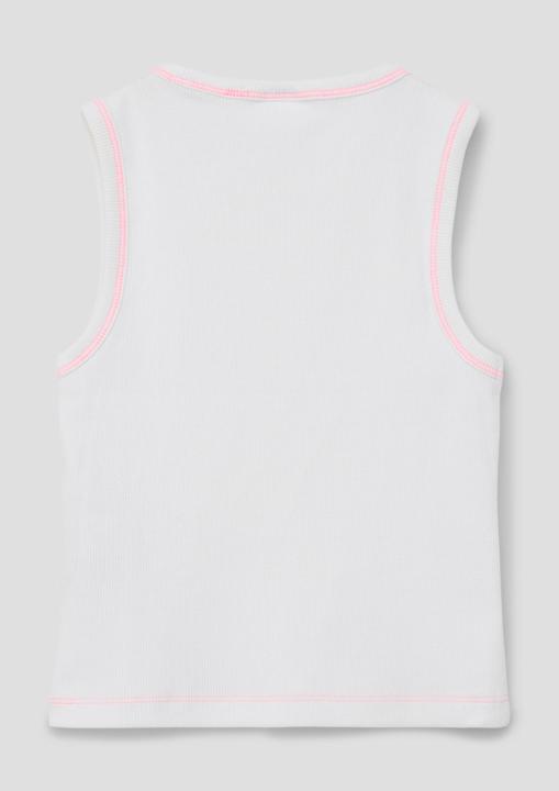 Produktbild S.Oliver T-Shirt Geripptes Tanktop mit Ziernähten (L)