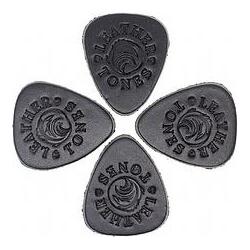 Timber Tone Leather Tones Black Leather (4) (4 x), Plektrum, Schwarz