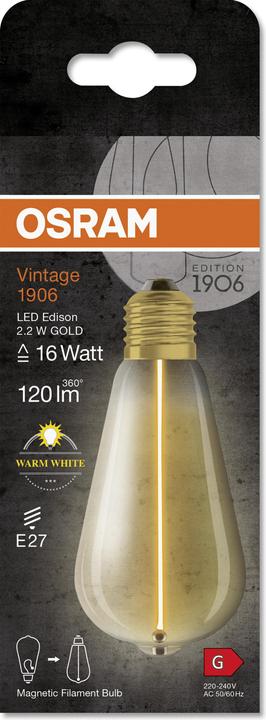 Immagine prodotto Ledvance Lampada a LED (E27, 2.20 W, 120 lm, 1 x, G)