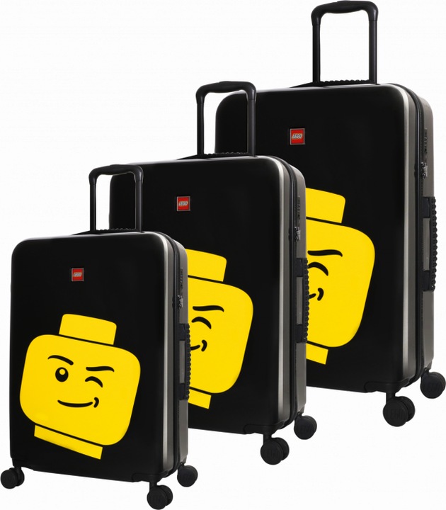 Actual product image BBM ColourBox Minifigure Head Trolley / Suitcase Set - 3 pieces - Black