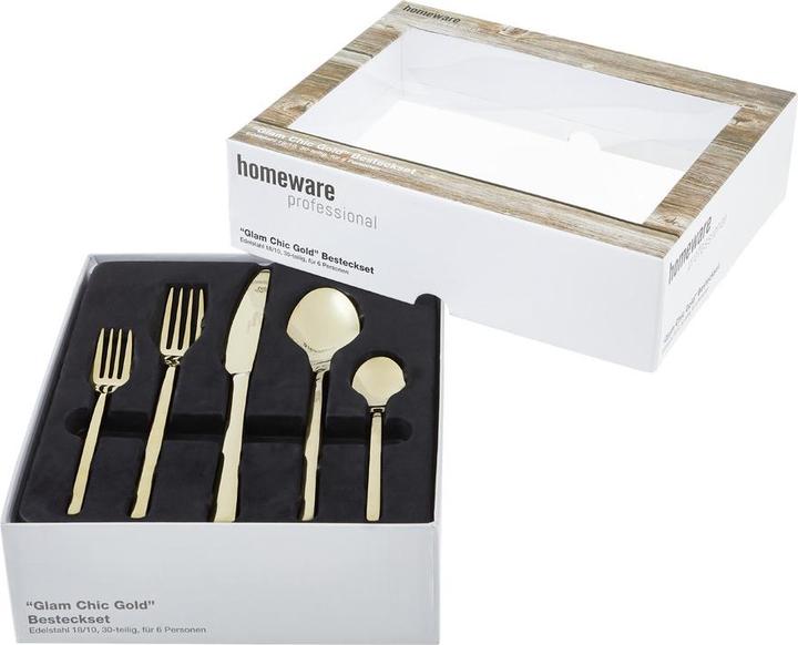 Actual product image Homeware Professional Glam Chic (30 Piece, Cutlery set)