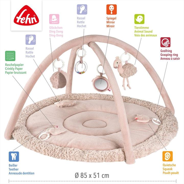 Image du produit Fehn 3-D-Activity-Decke Flamingo, Rose, Material: Polyester