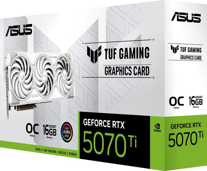 Actual product image ASUS TUF Gaming GeForce RTX 5070 Ti OC White (16 GB)