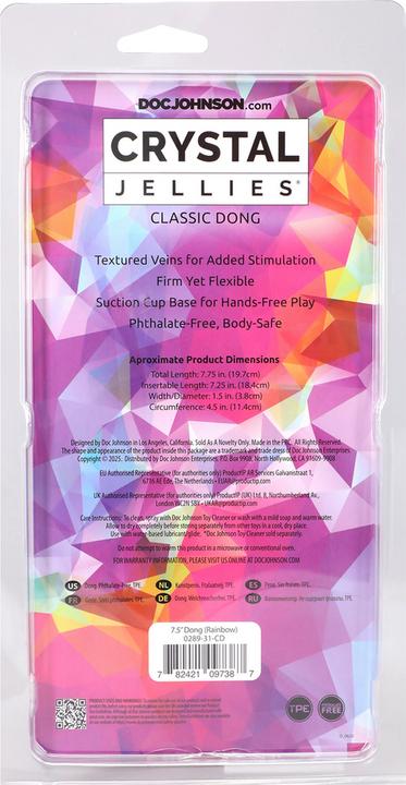 Image du produit Doc Johnson Classic Dong - 7.5 / 19,7 cm - Rainbow