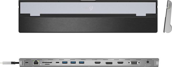 Actual product image j5Create Triple Display Dock (USB-C, USB-A, 12 Ports)