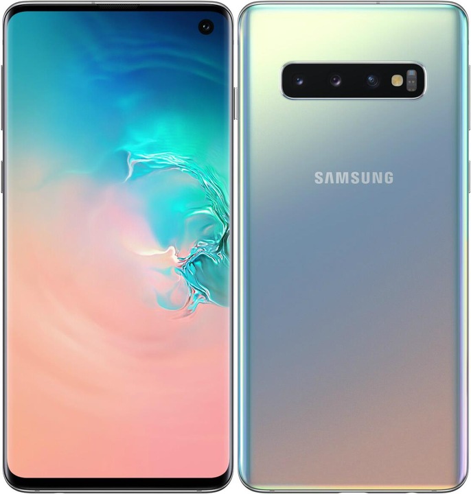 Samsung Galaxy S10 (128 GB, Prism Silver, 6.10", Hybrid Dual SIM, 16 Mpx, 4G)