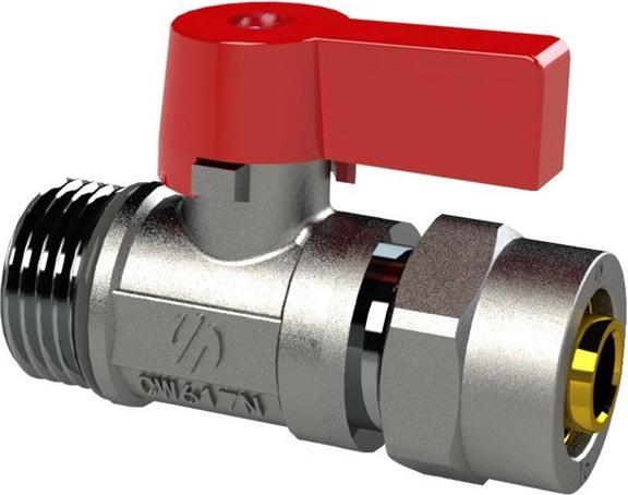 Produktbild VALVE MINI 1/2X16MM M RED HANDLE