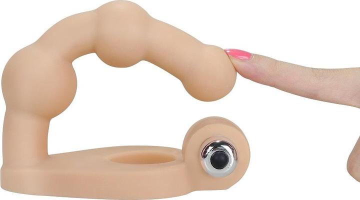 Actual product image Lovetoy Anal Stimulator The Ultra Soft Bead 6 with Vibration Flesh